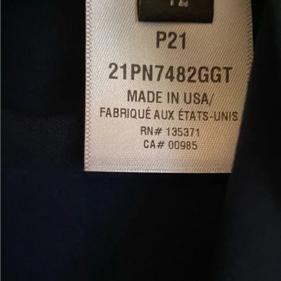 Oscar de la Renta Navy Floral Lace Top - Picture 4 of 4